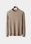 REFINED CASHMERE CABLE CREWNECK