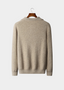 REFINED CASHMERE RIBBED HALF-ZIP SWEATER