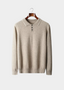 REFINED CASHMERE TWO-TONE BUTTON POLO