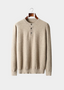 REFINED CASHMERE CLASSIC HENLEY SWEATER