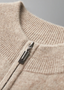 REFINED CASHMERE TWO-TONE ZIP CARDIGAN