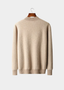 REFINED CASHMERE PATTERNED HALF-ZIP SWEATER