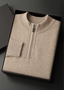 REFINED CASHMERE HALF-ZIP SWEATER