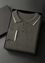 REFINED CASHMERE TWO-TONE BUTTON POLO