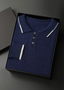 REFINED CASHMERE TWO-TONE BUTTON POLO