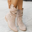 Selene - Black Suede Ankle Boots for Women